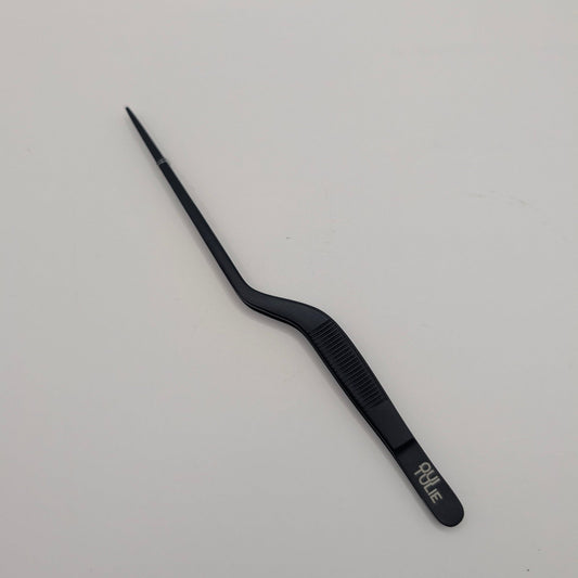 Angled plating tweezers – Precision tweezers with bend in steel & silicone